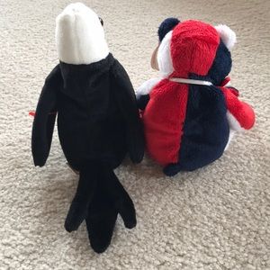 ty Accessories - Pair of Classic Patriotic Beanies πΊπΈ ty Accessories - Pair of Classic Patriotic Beanies πΊπΈ